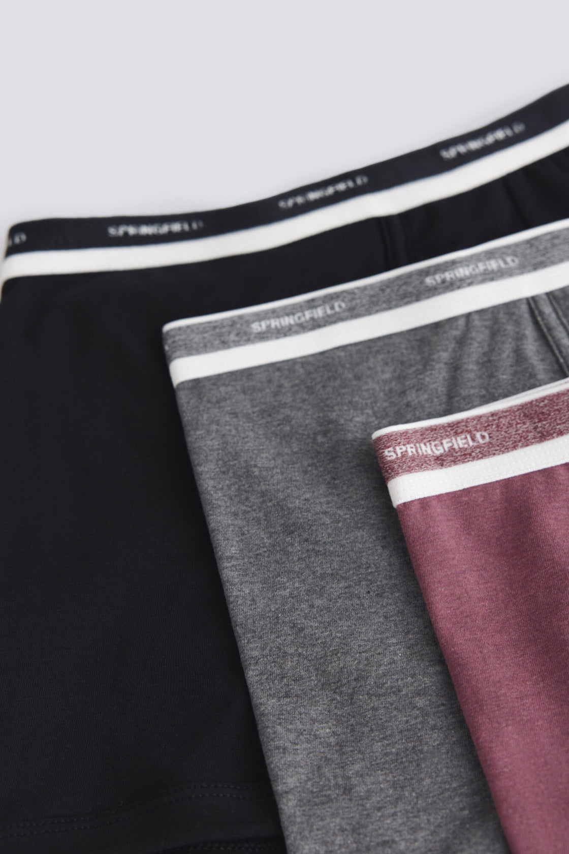 M 3 PACK PLAIN MELANGE BASIC BOXERS