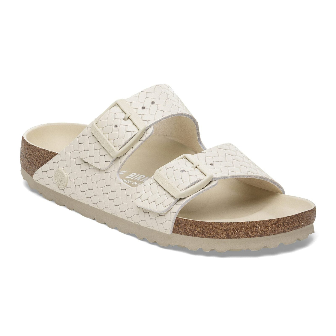 r1029172  n1029152ARIZONA HEXWOVEN EMBOSS ECRU | NATURAL LEATHER EMBOSSED