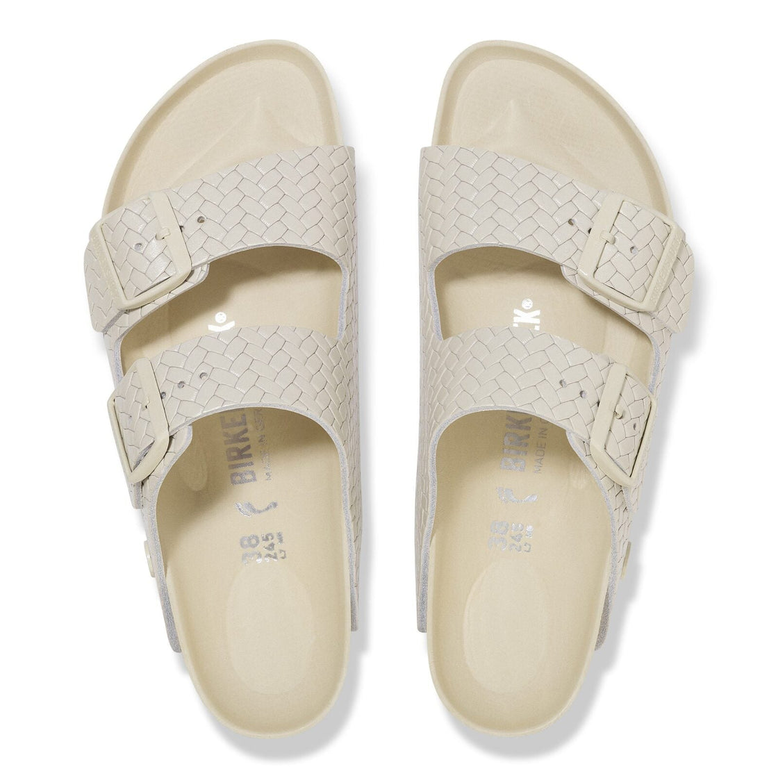 r1029172  n1029152ARIZONA HEXWOVEN EMBOSS ECRU | NATURAL LEATHER EMBOSSED