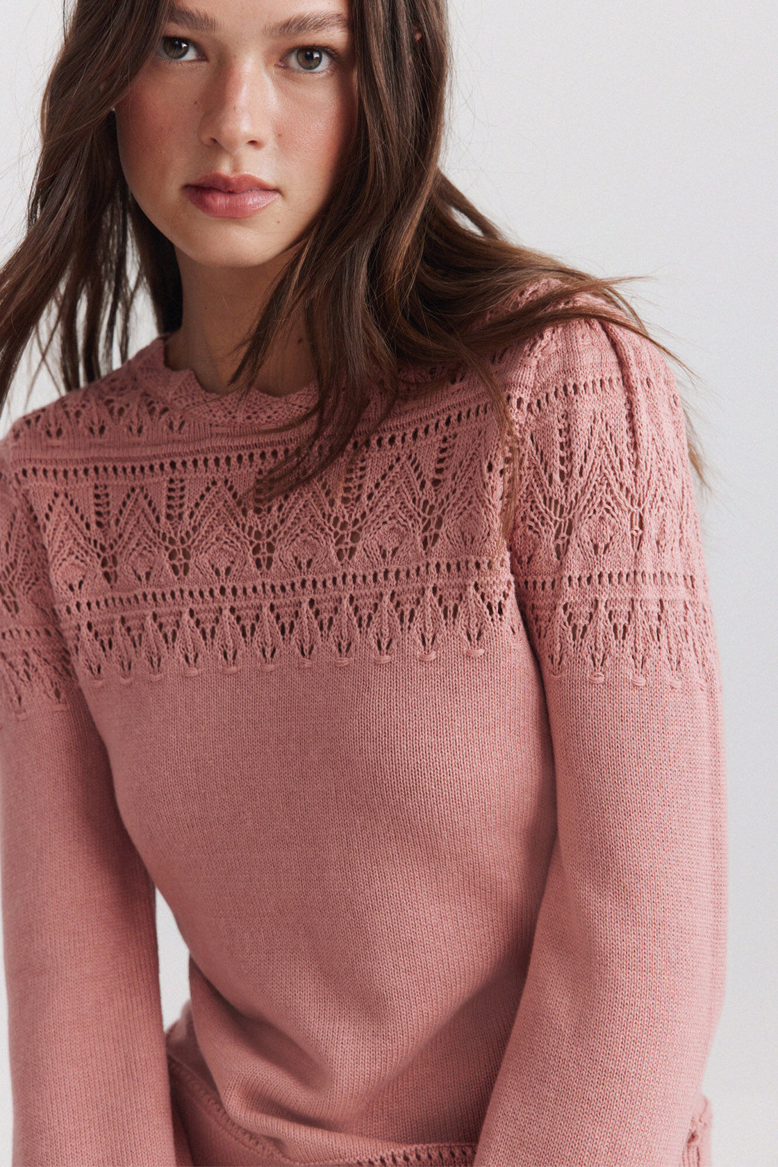 W POINTELLE SWEATER