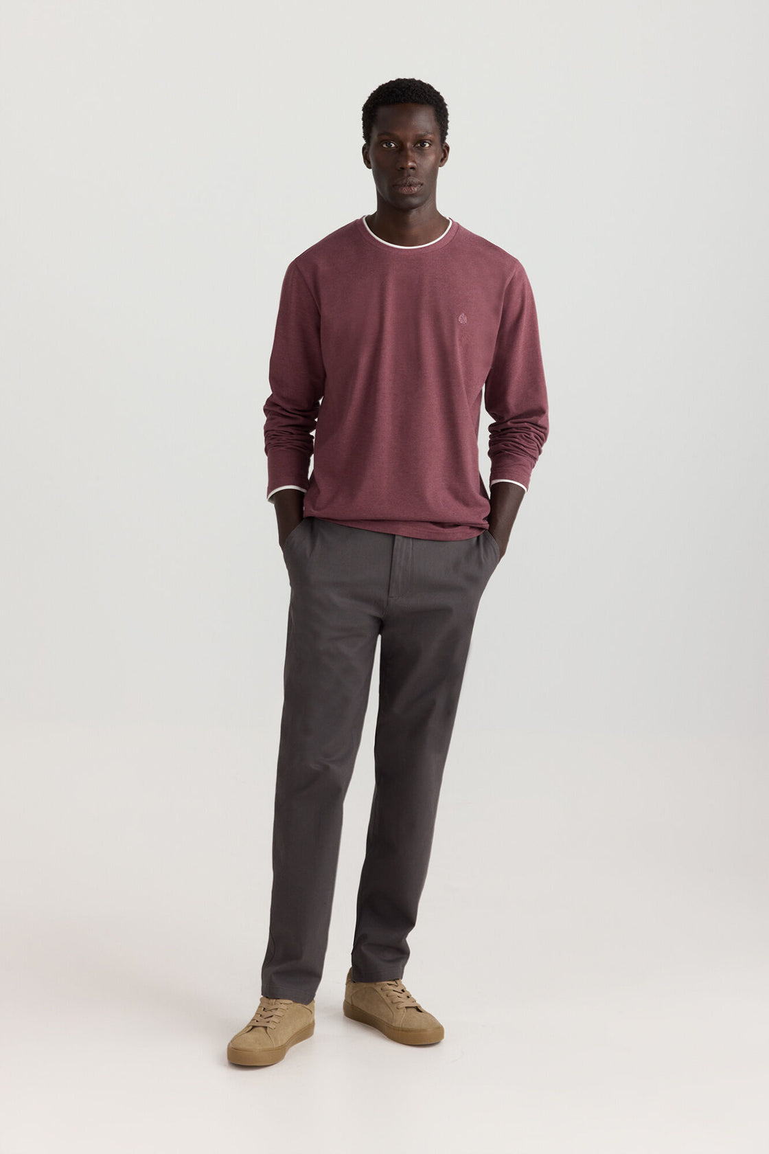 M CONFORT SLIM ELASTIC WAIST CHINO