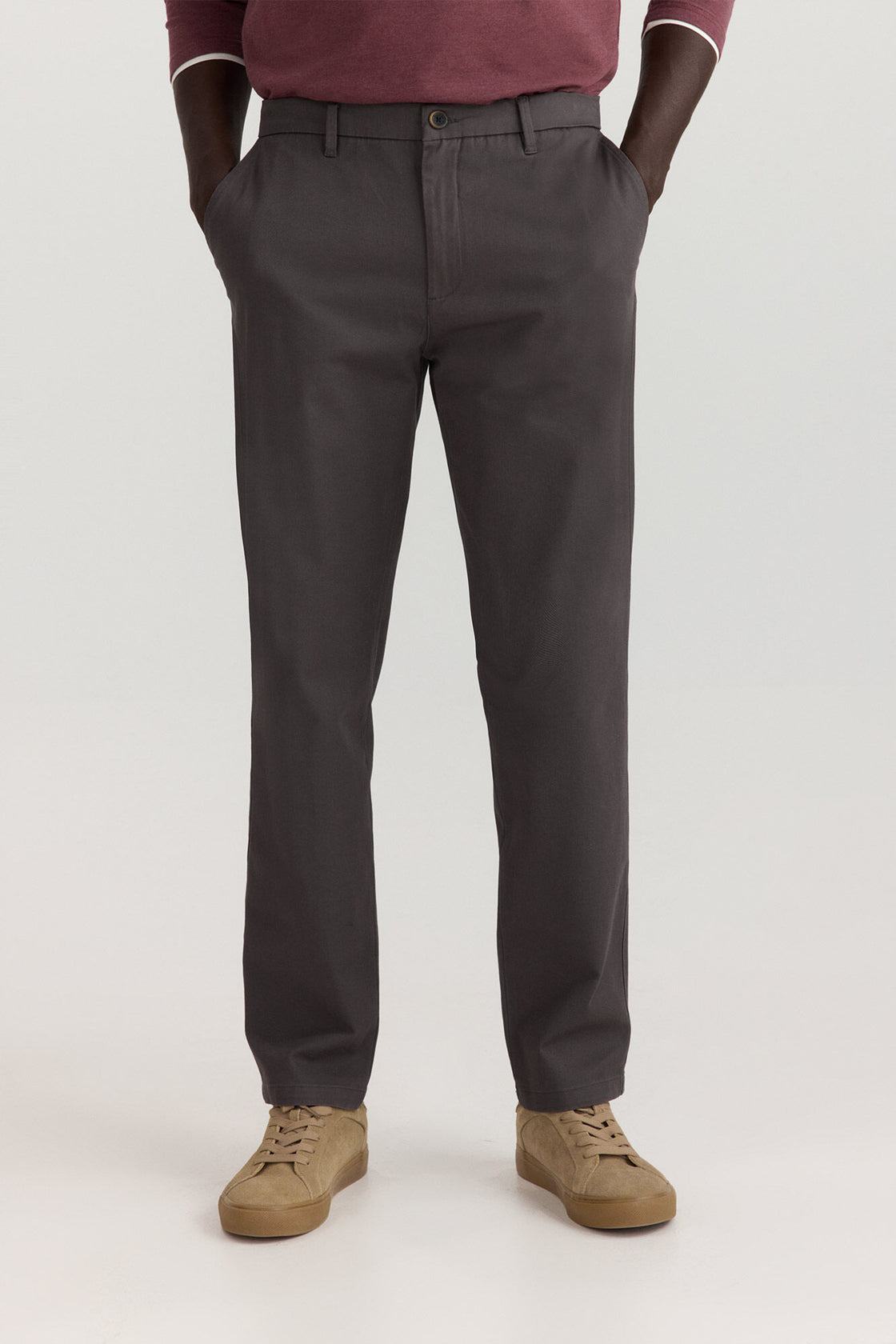 M CONFORT SLIM ELASTIC WAIST CHINO