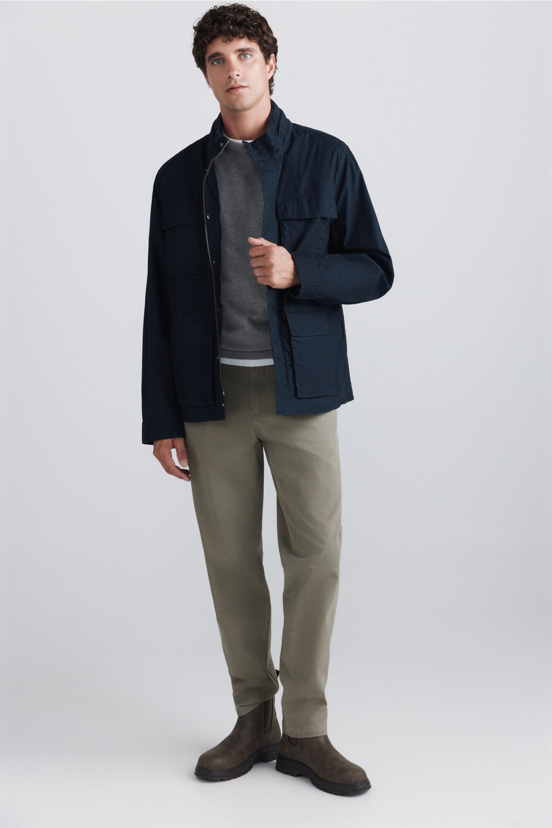 M CONFORT SLIM ELASTIC WAIST CHINO