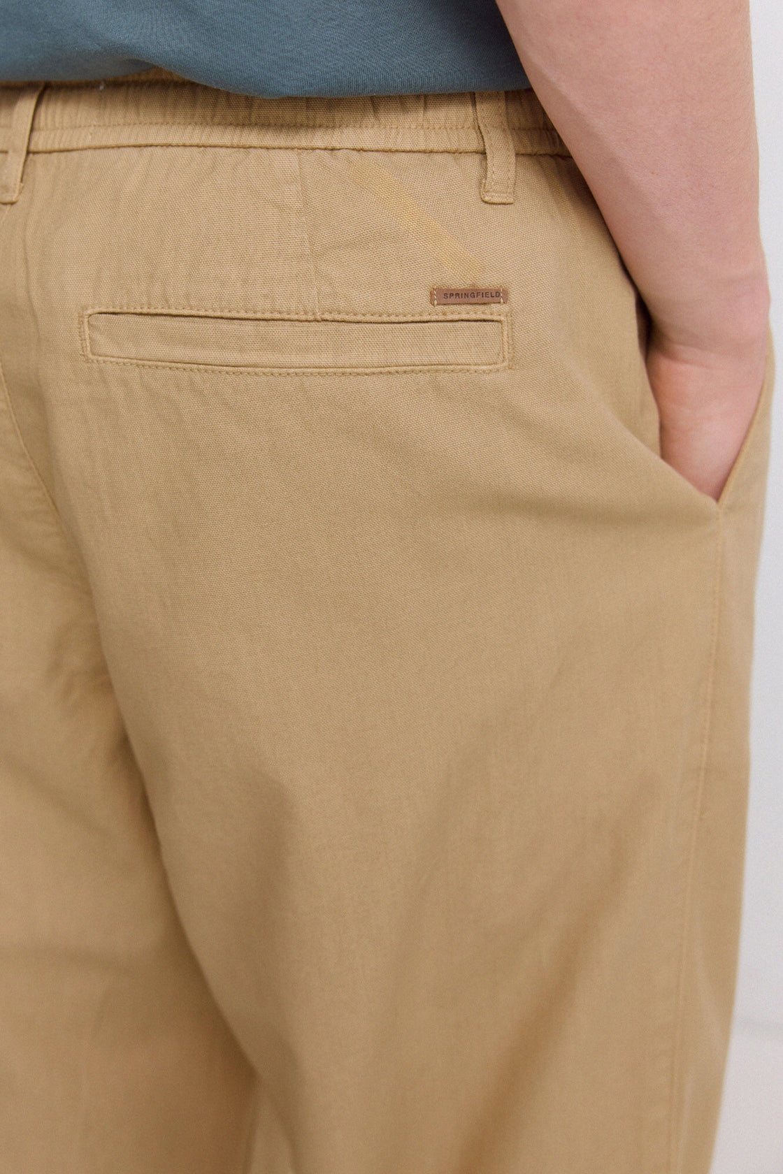 M STRAIGHT FIT TEXTURED WAIST CHINO