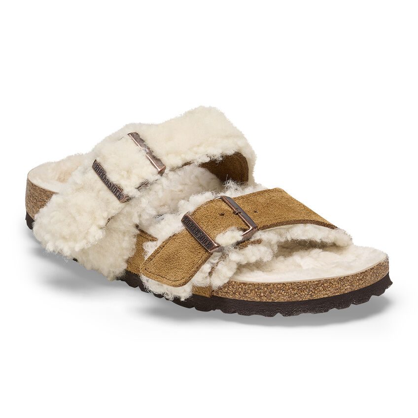 r1025541 n1025564ARIZONA SPLIT TEDDY PARTS RIVET LOGOMINK SUEDE LEATHER/FUR
