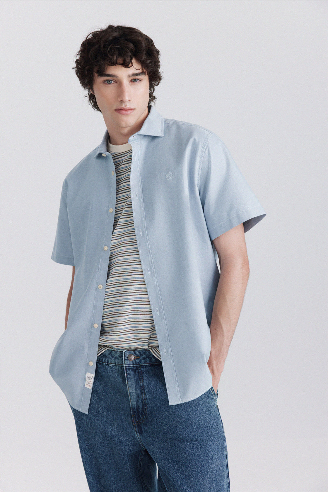 M LIGHT OXFORD TARDEO L/S SHIRT