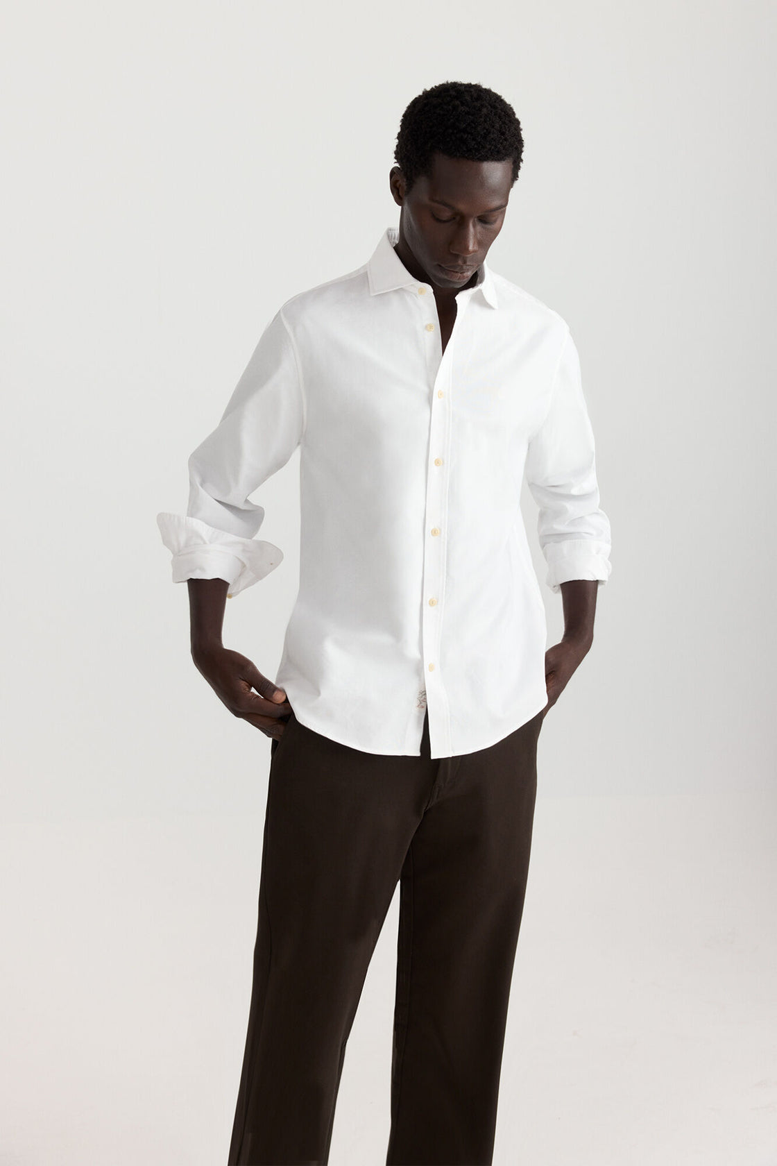 M LIGHT OXFORD TARDEO L/S SHIRT