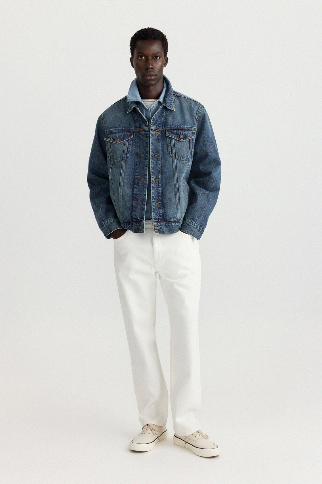 M BASIC TRUCKER DENIM JACKET