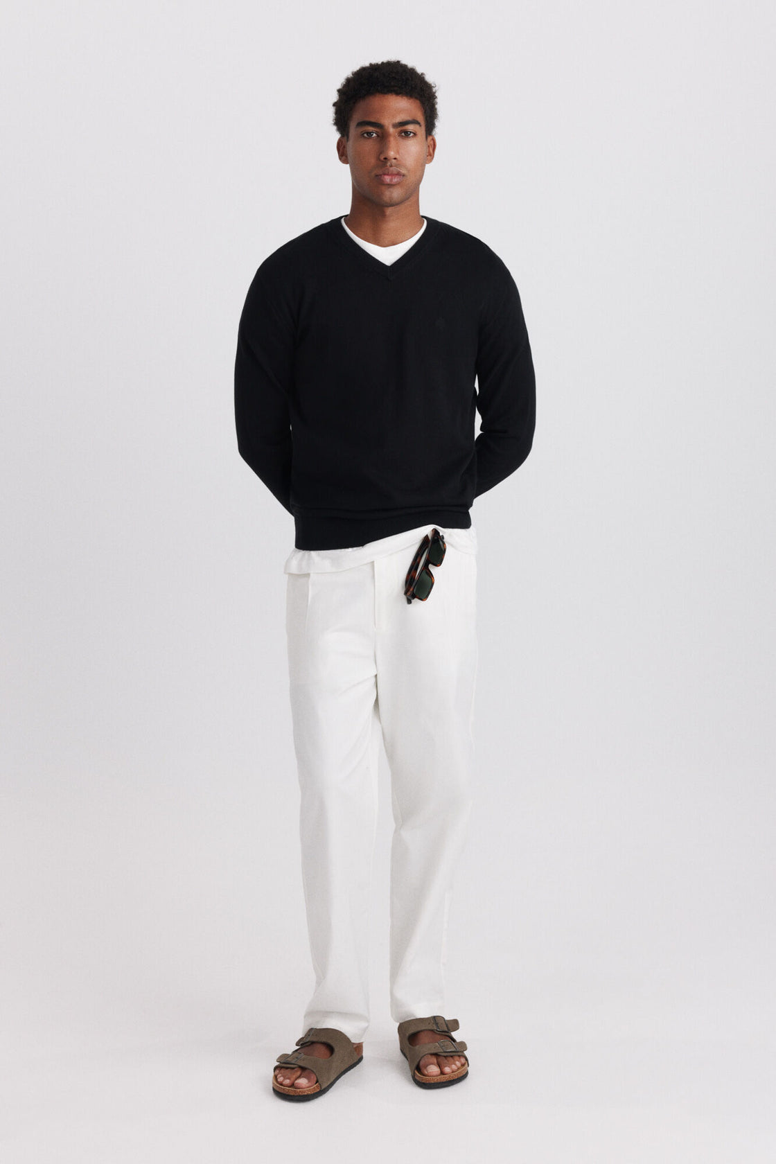 M V NECK BASIC PULLOVER GG12