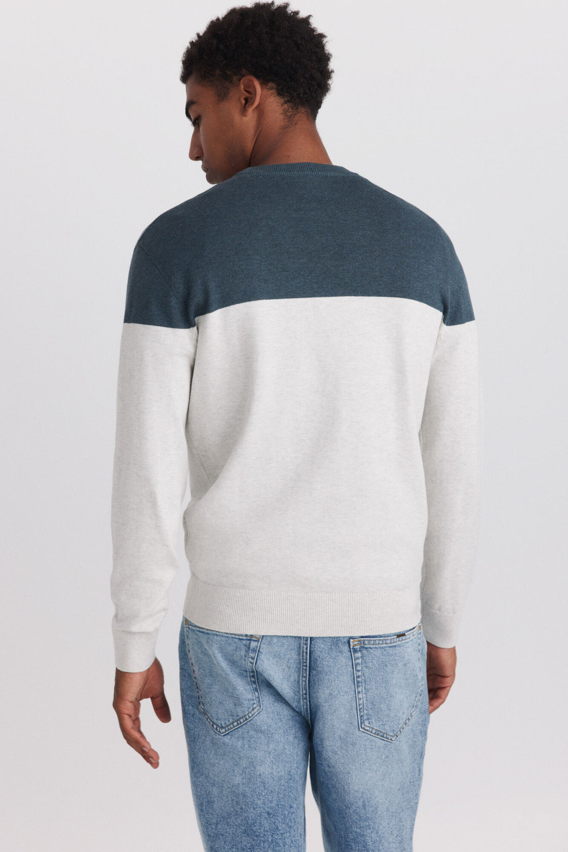 M CREW NECK COLOR BLOCK PULLOVER GG12