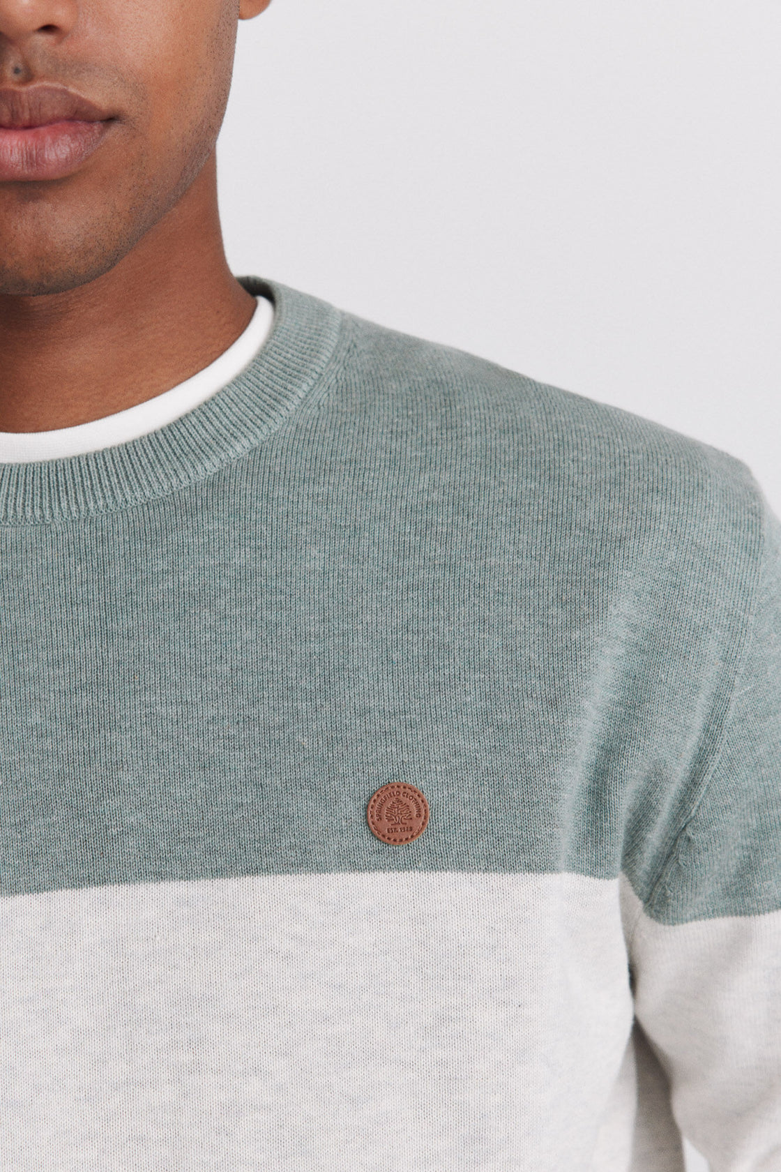 M CREW NECK COLOR BLOCK PULLOVER GG12