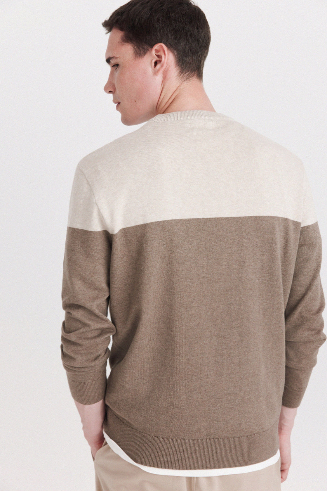 M CREW NECK COLOR BLOCK PULLOVER GG12