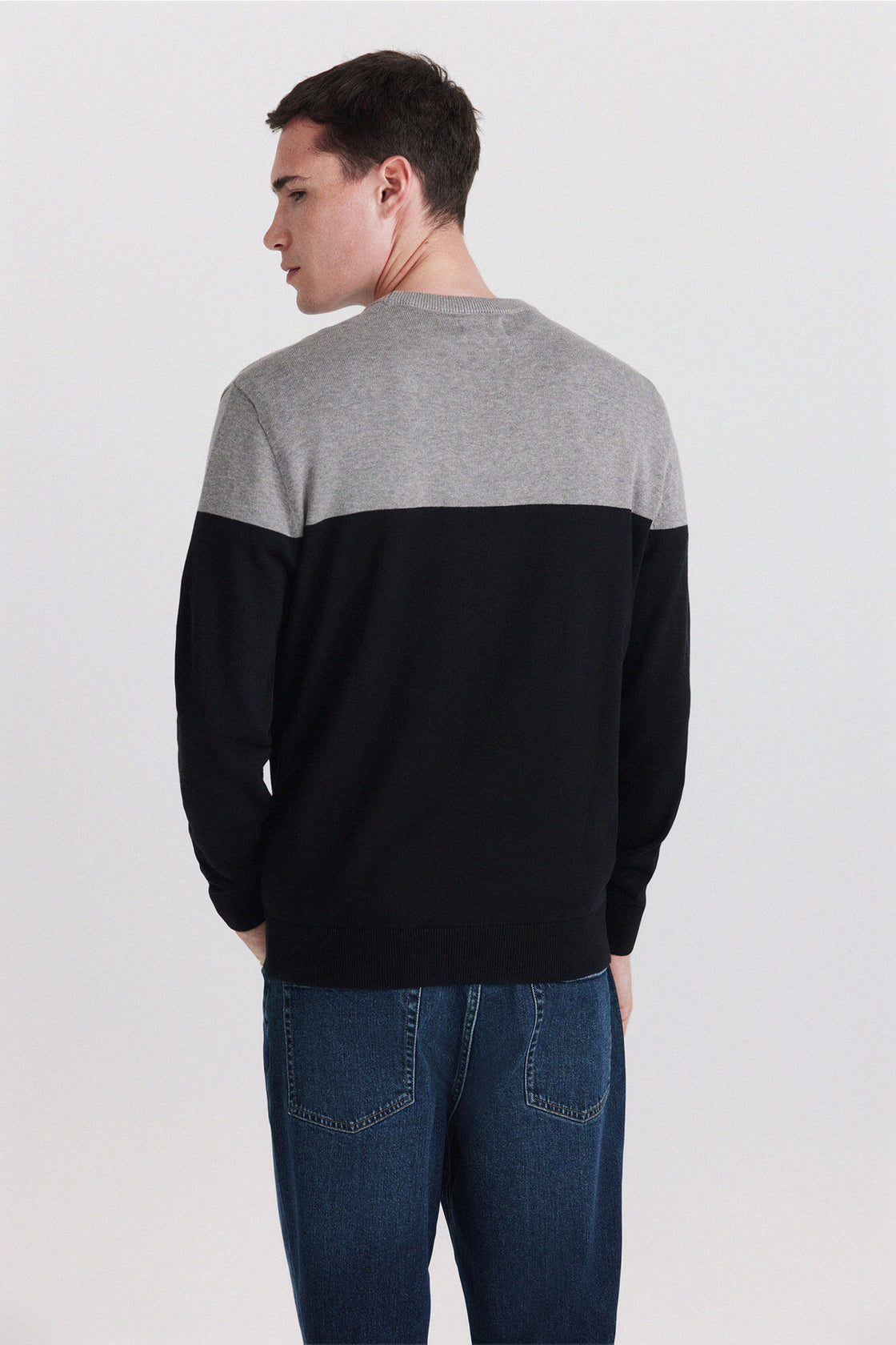M CREW NECK COLOR BLOCK PULLOVER GG12