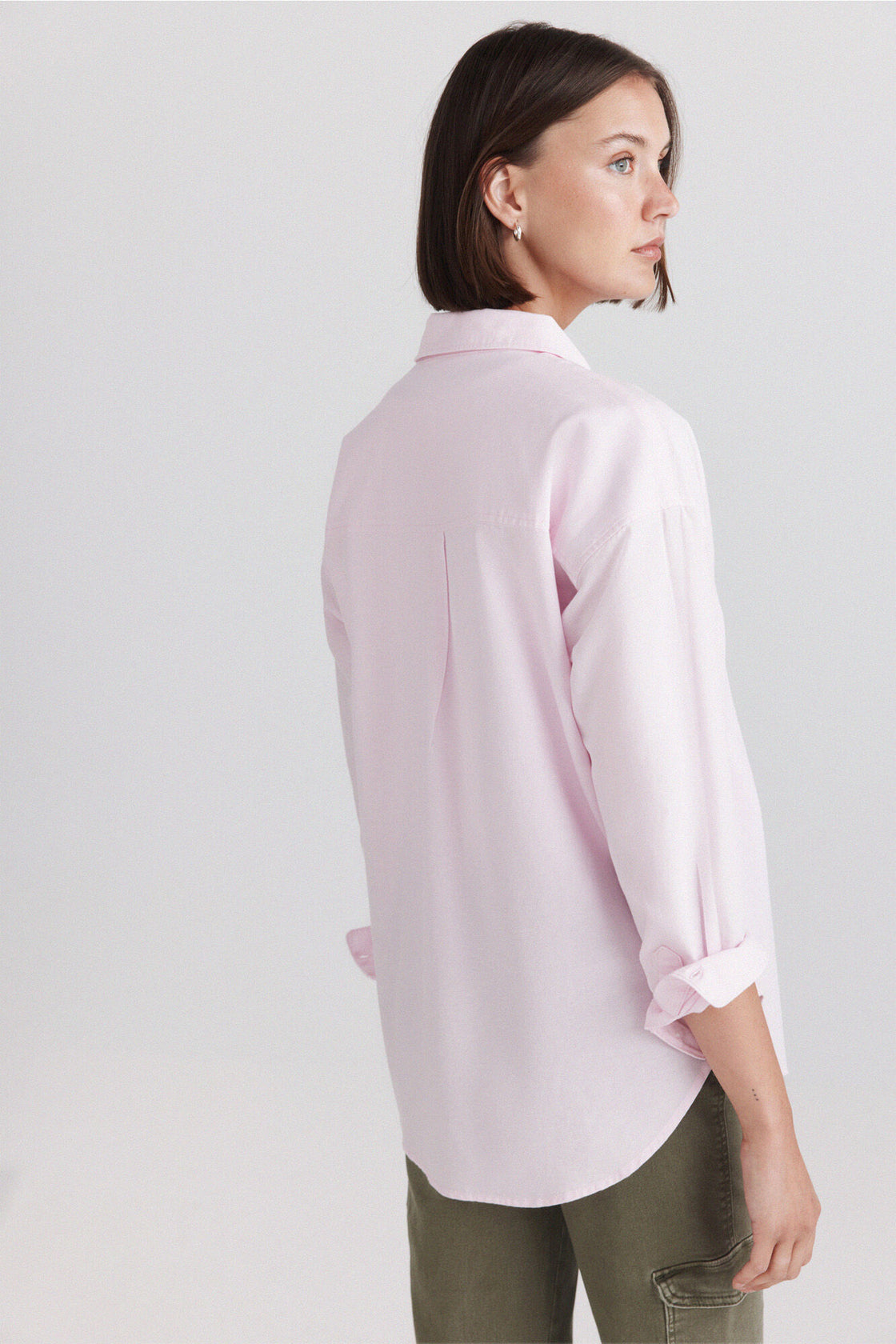 W OXFORD BASIC OVERSIZE L/S SHIRT