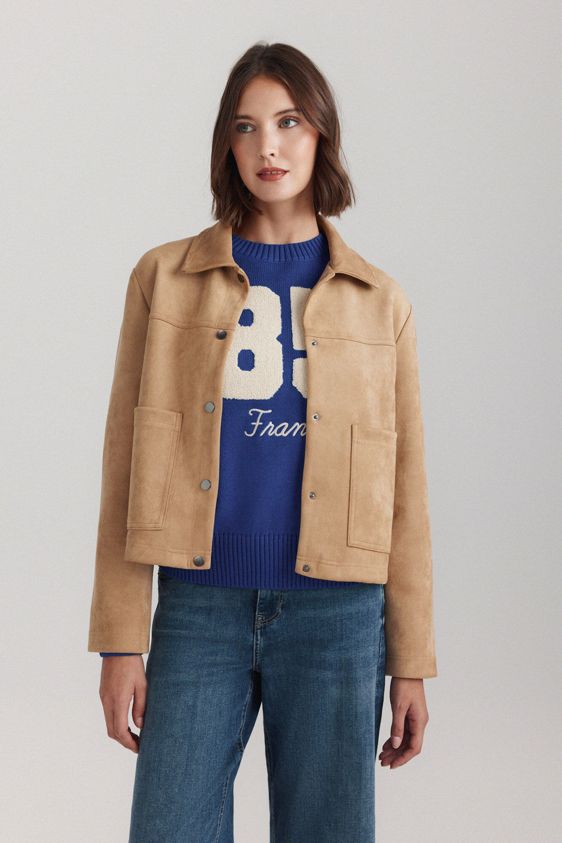 W SUEDE OVERSHIRT