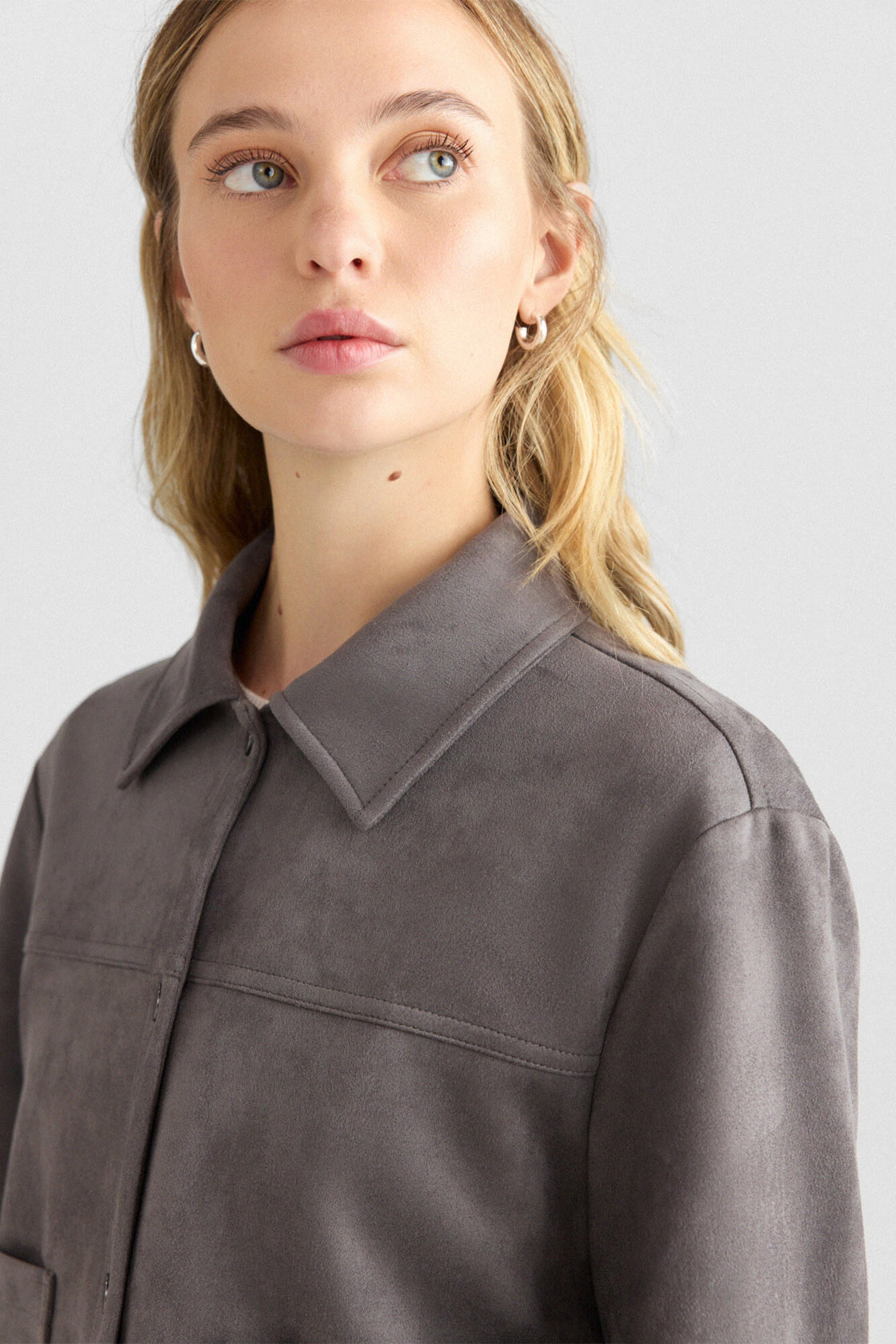 W SUEDE OVERSHIRT
