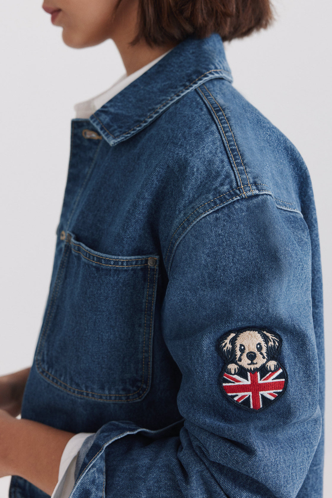 W DENIM JACKET WITH PATCH