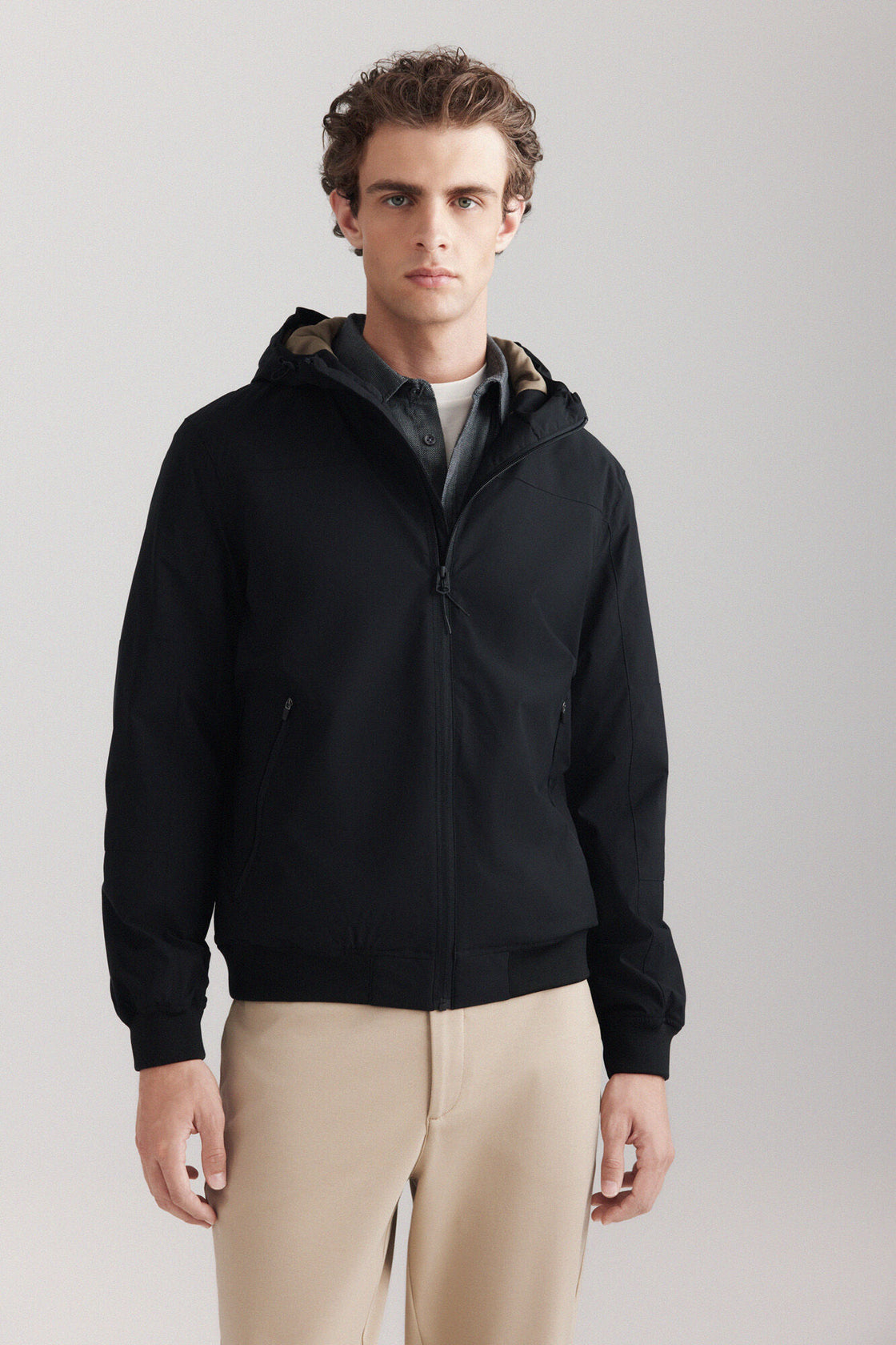 M TECH PUFFED ZIP UP HODDIE