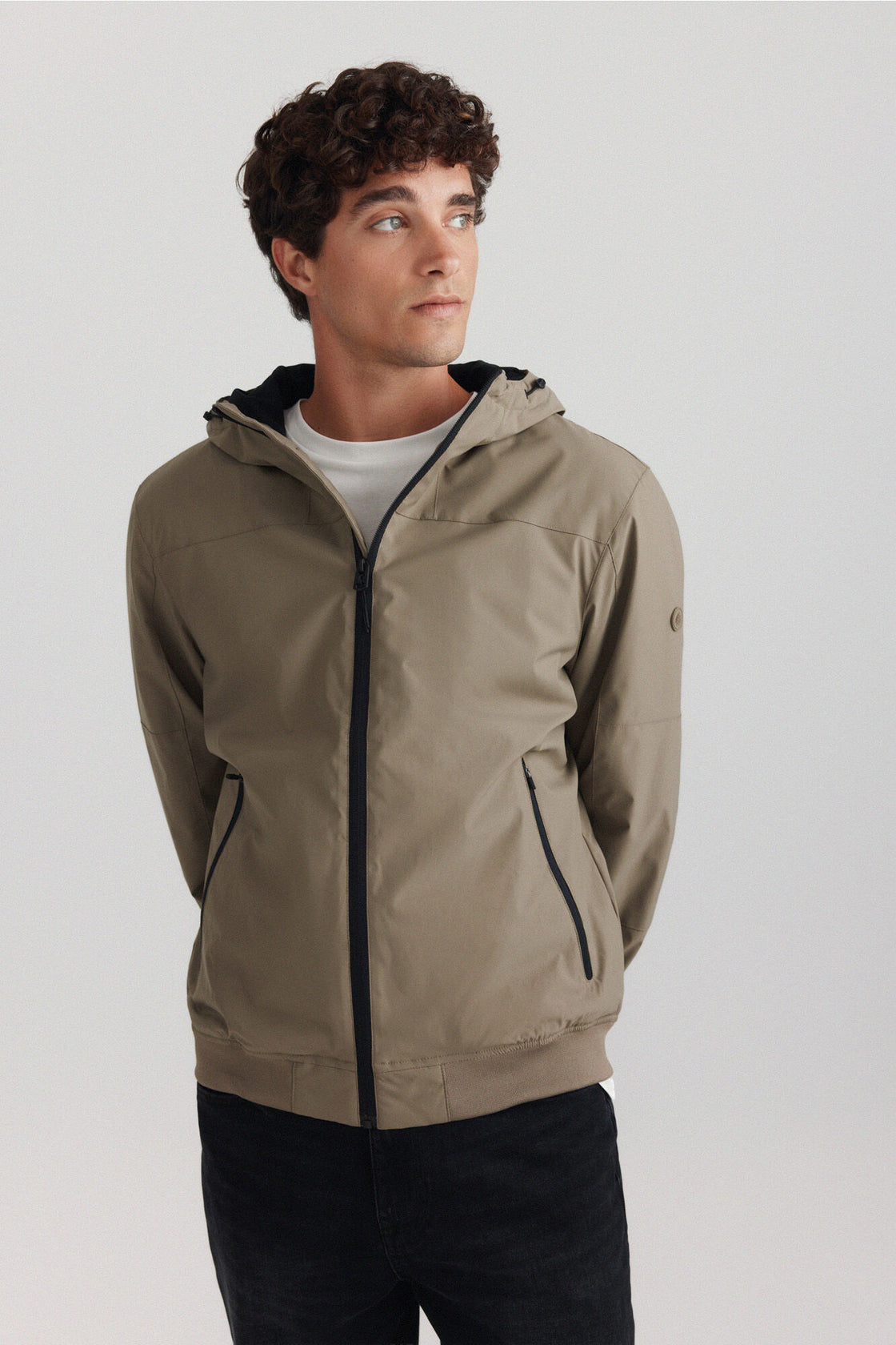 M TECH PUFFED ZIP UP HODDIE