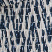 W 8.T.M.MIDI MC VIS SLUB SMOCK PRINT
