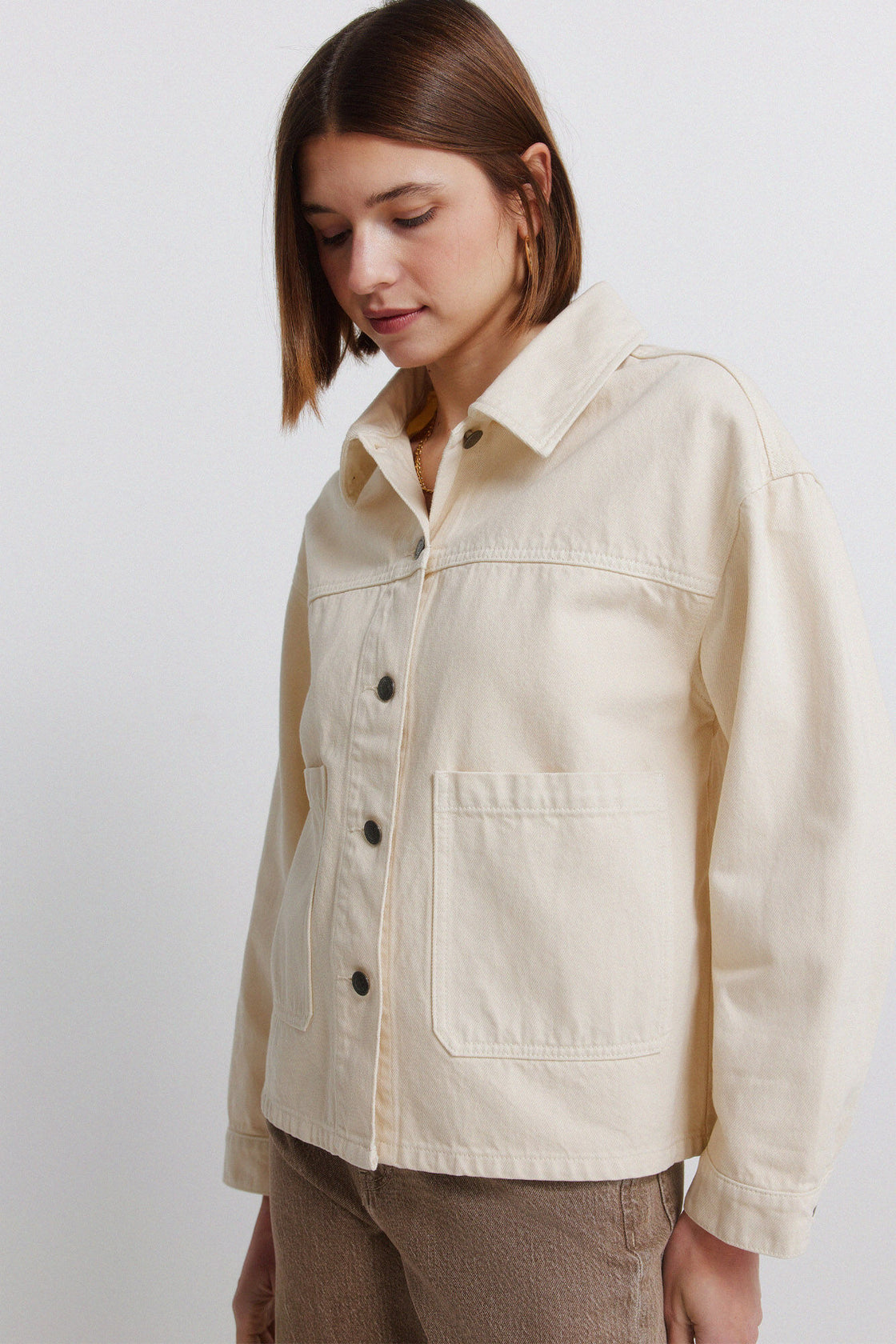 W 5.G.A.SOBRECAMISA DENIM CRUDA