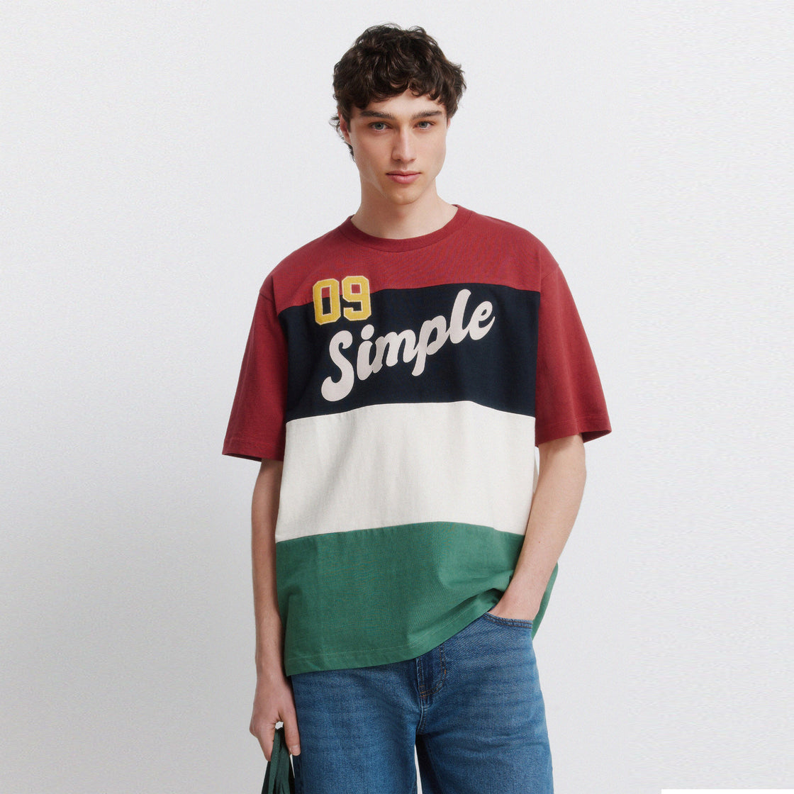 M CAMISETA BLOQUE NÚMERO PARCHE
