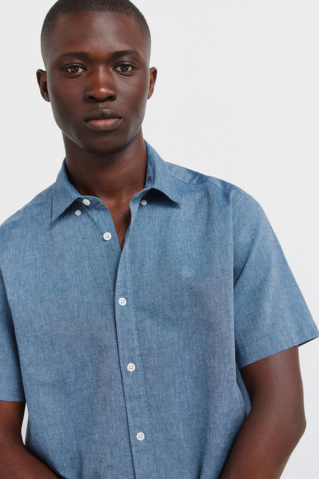 M LINEN BASIC SHORT SLEEVE