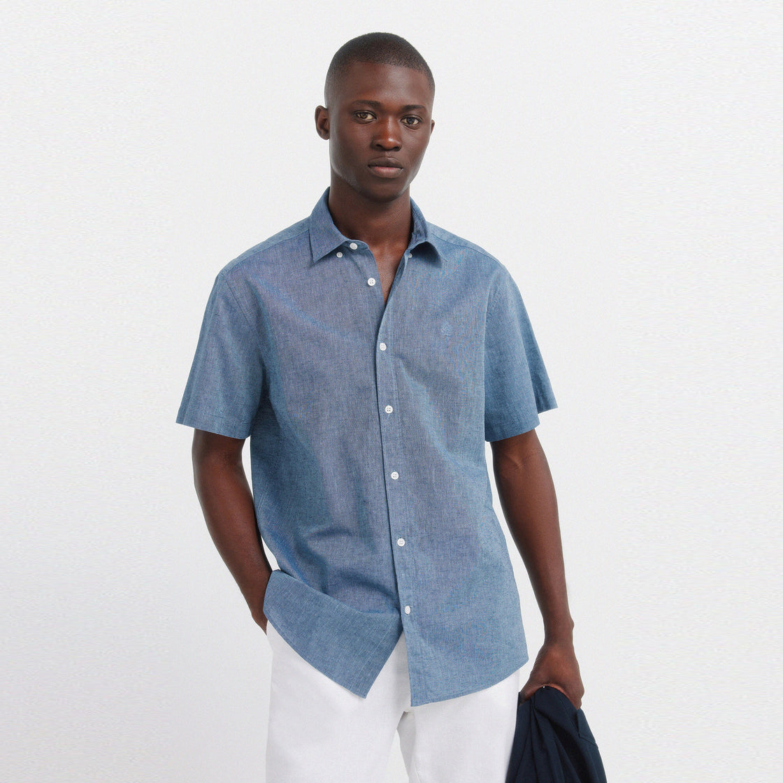 M LINEN BASIC SHORT SLEEVE