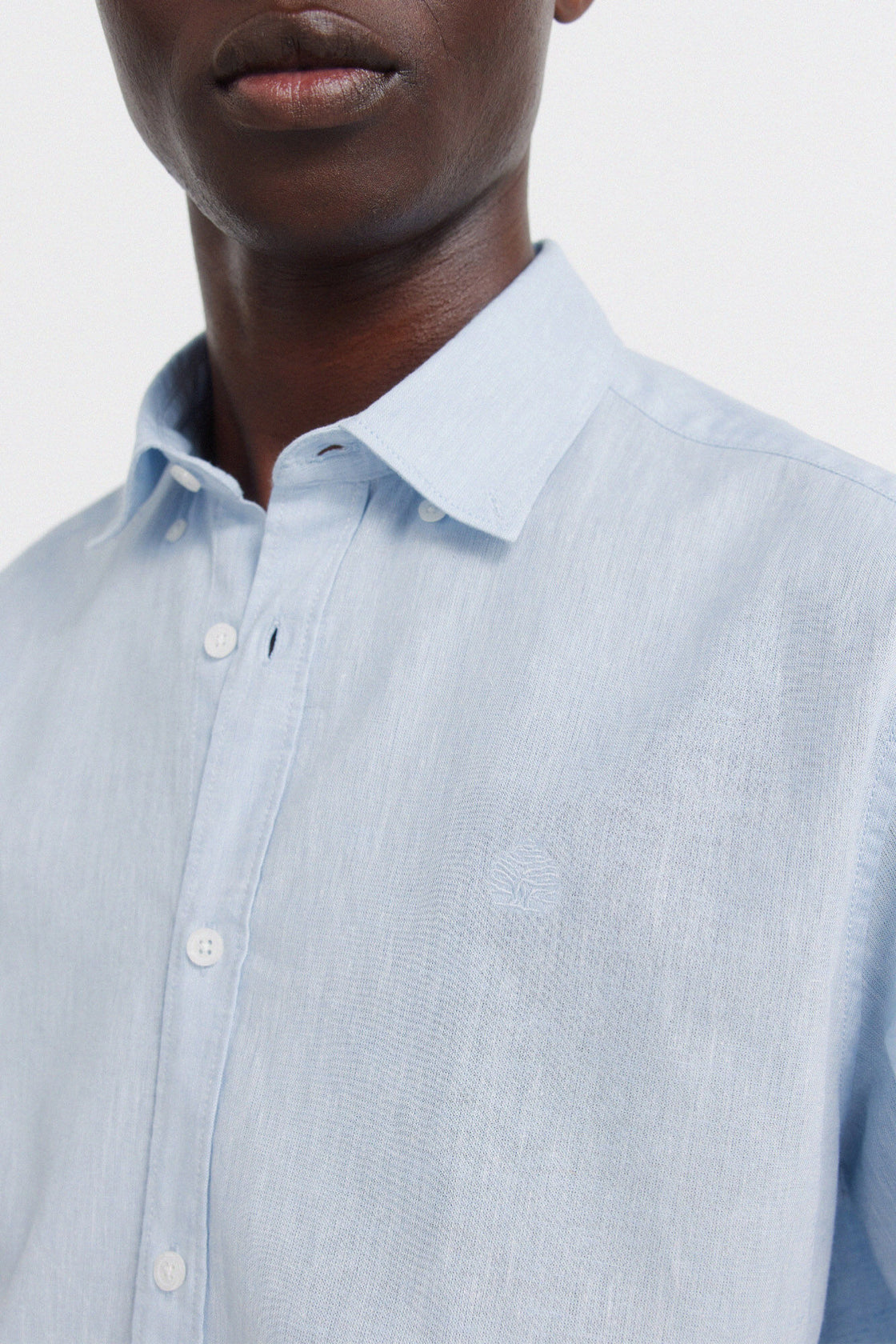 M LINEN BASIC SHORT SLEEVE