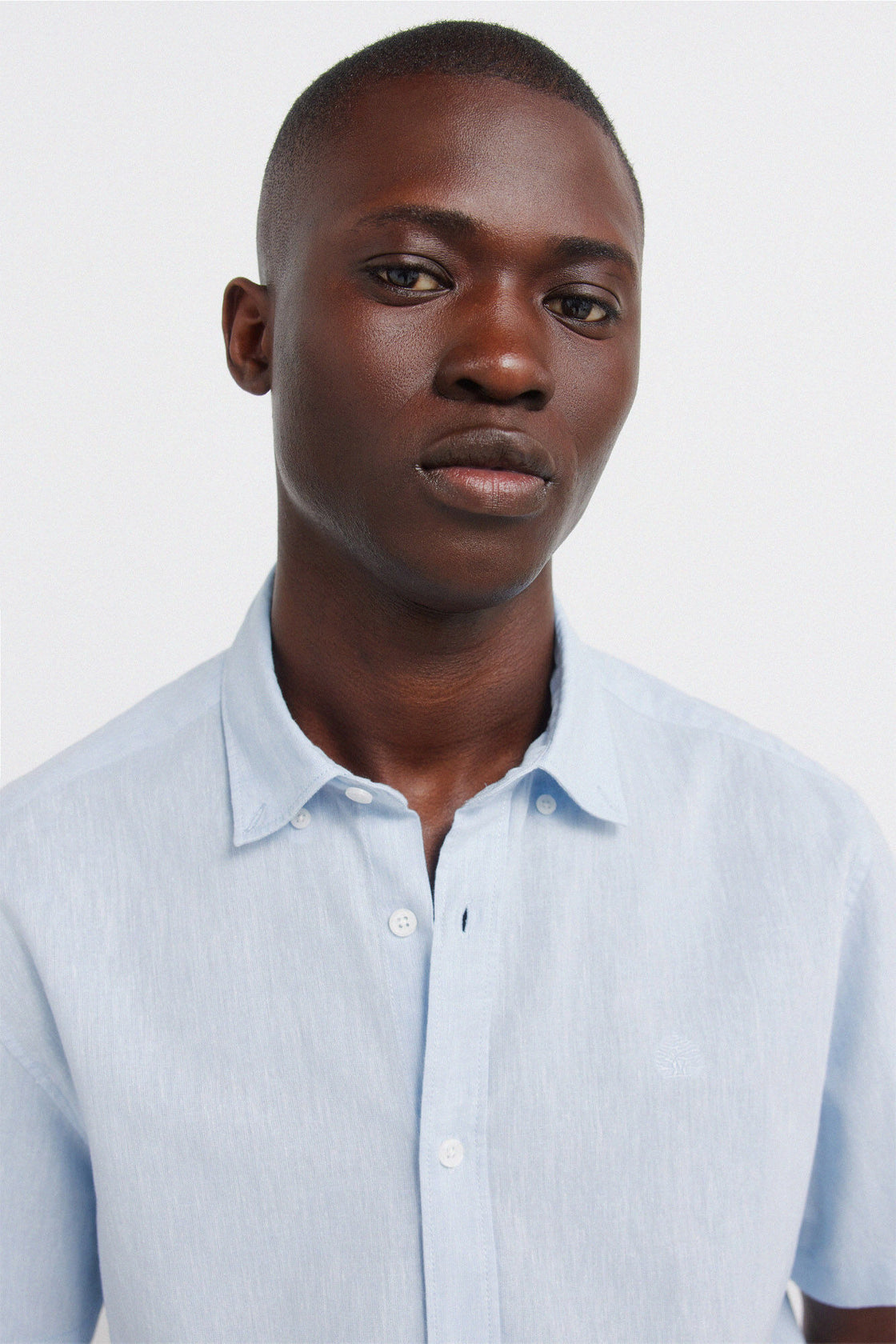 M LINEN BASIC SHORT SLEEVE