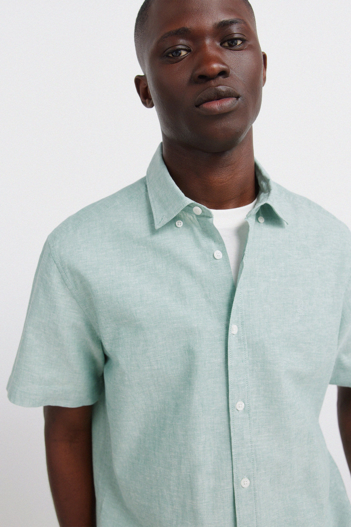 M LINEN BASIC SHORT SLEEVE