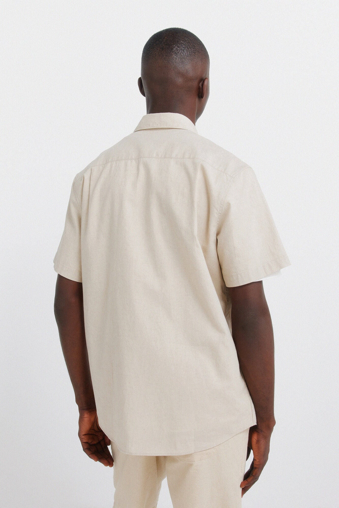 M LINEN BASIC SHORT SLEEVE