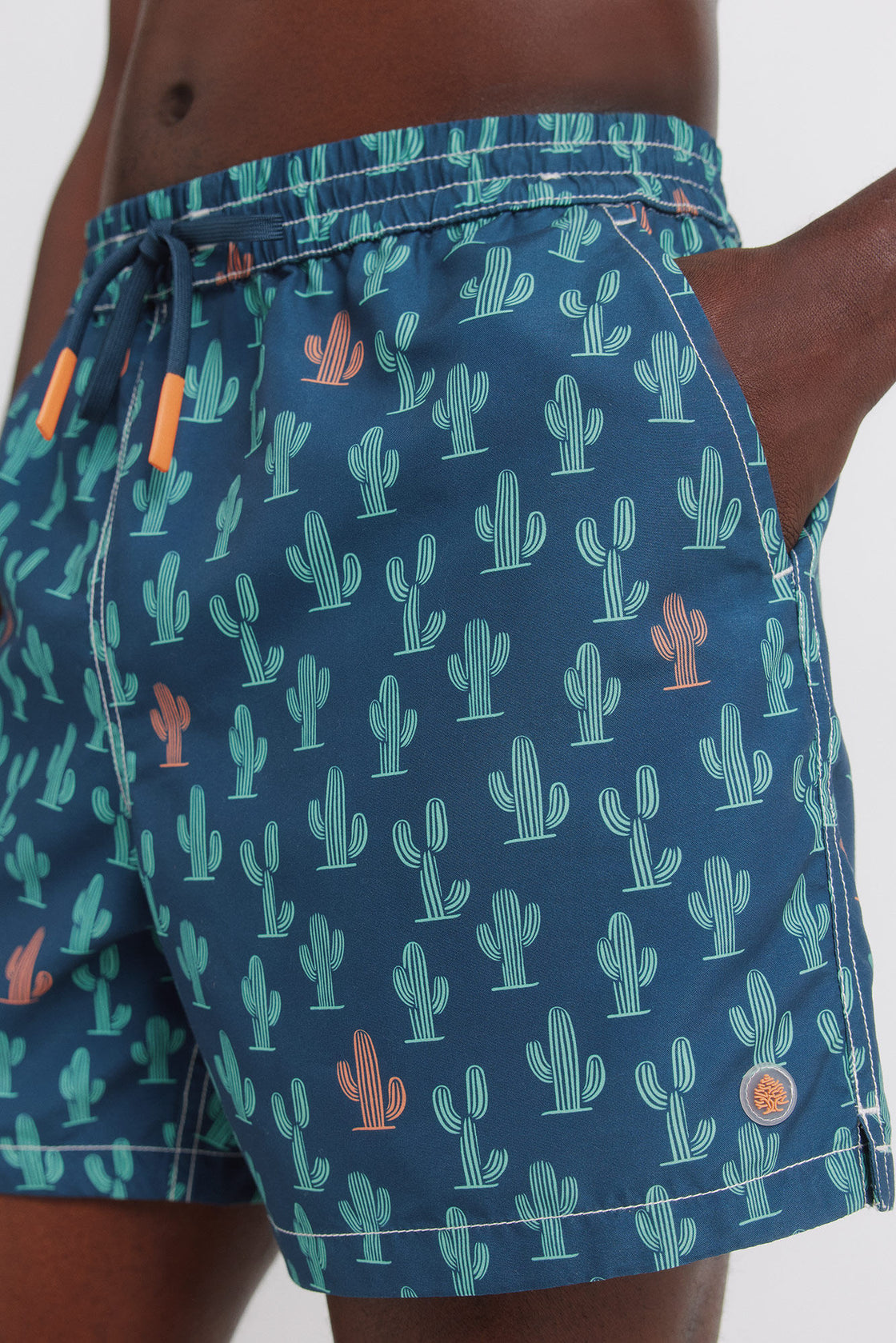 M BAÑADOR PEACH CACTUS STITCHING