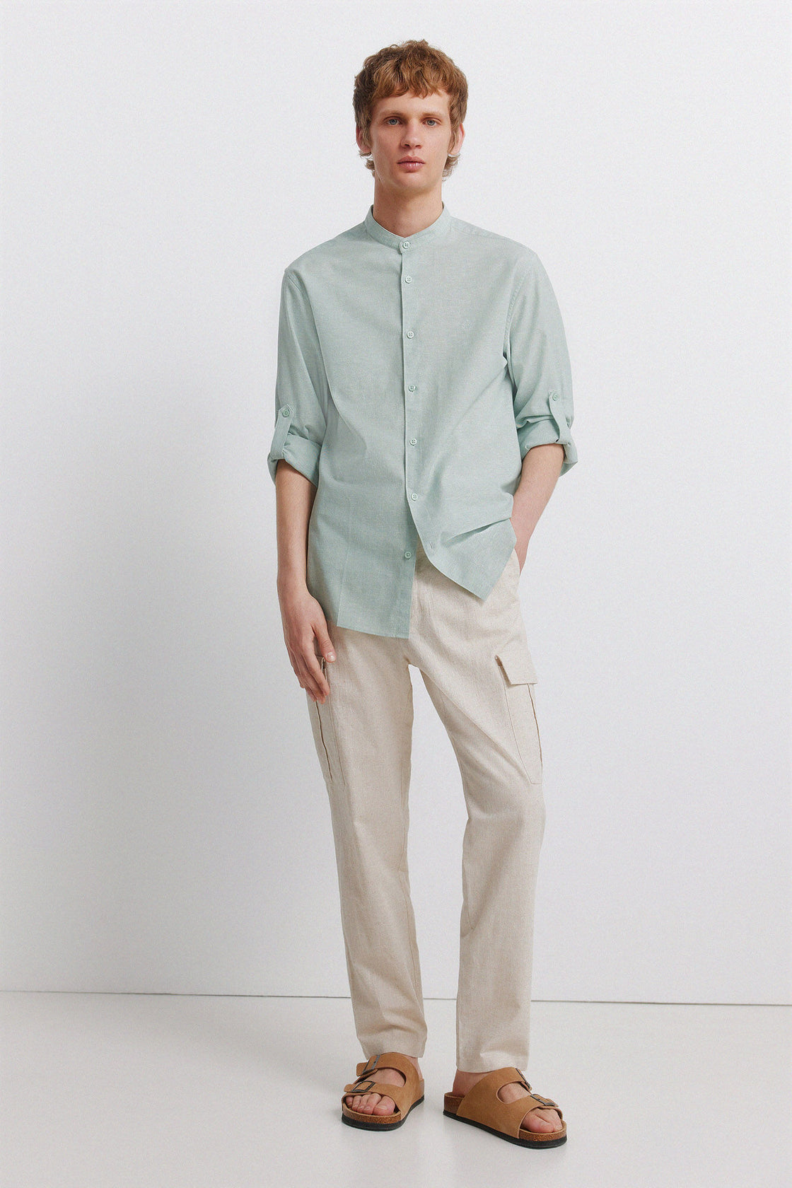 M LINEN LONG MAO