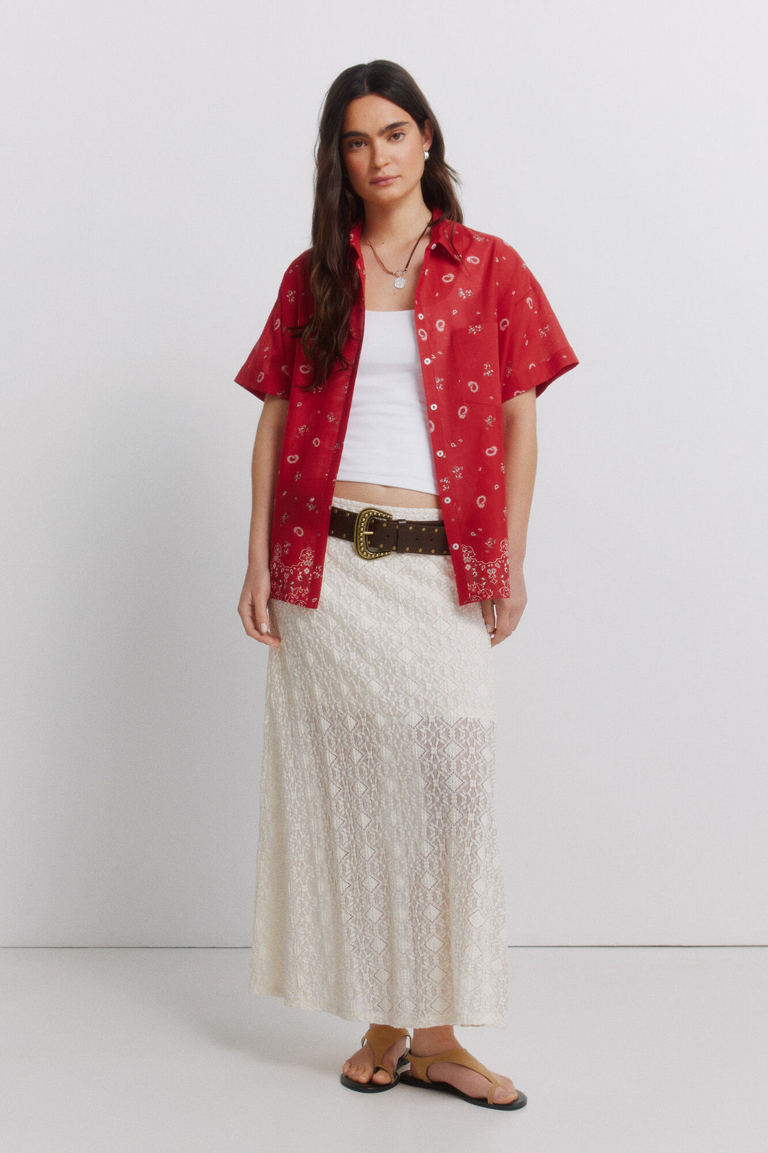 W 9.G.A.CAMISA BANDANA ROJA