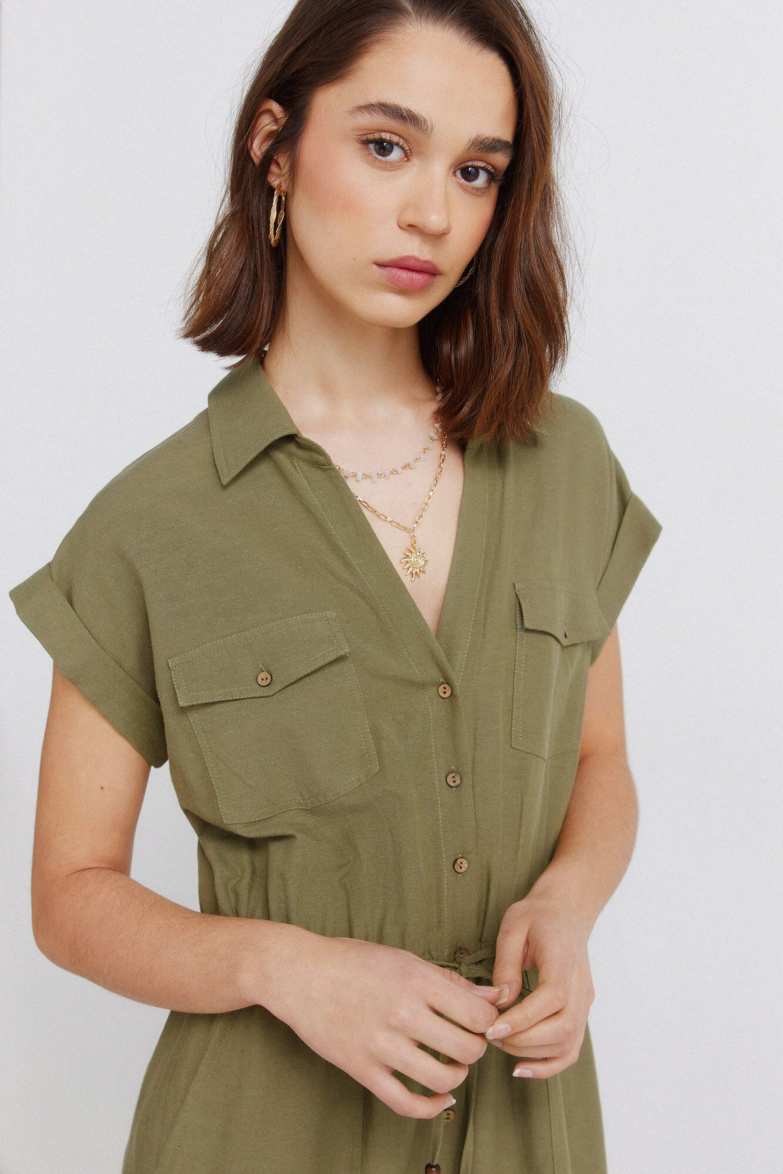 W LINEN JUMPSUIT
