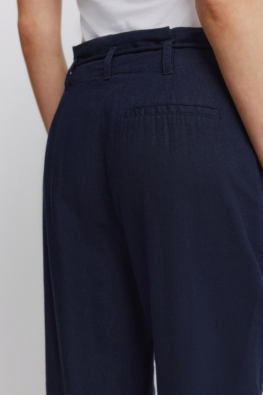 W 7.T.B.PANTALON LINO CORDON NAVY