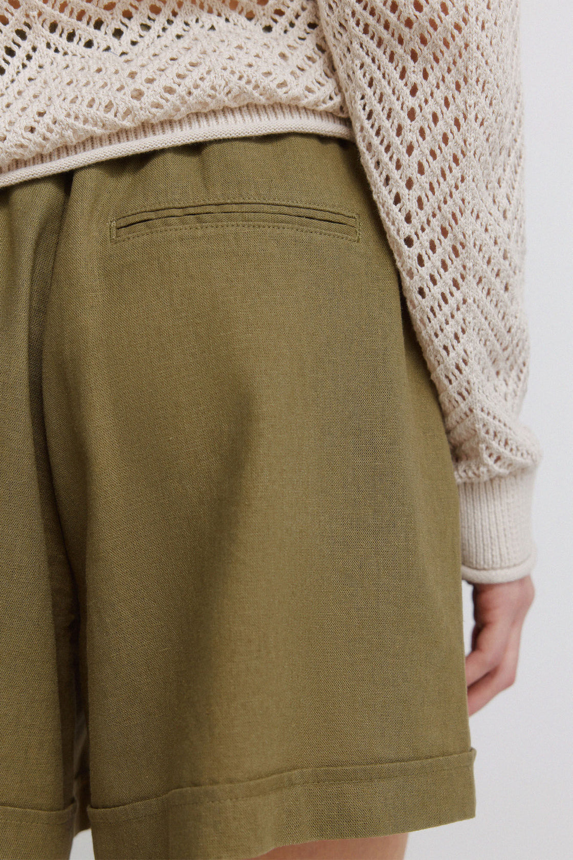 W 8.T.B.SHORT LINO CINTURON KHAKI