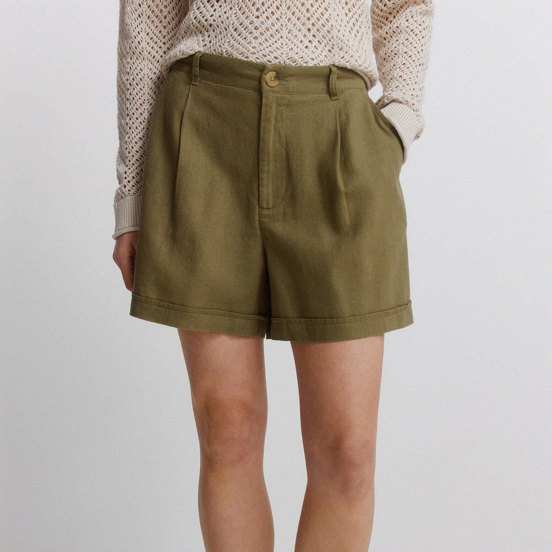 W 8.T.B.SHORT LINO CINTURON KHAKI
