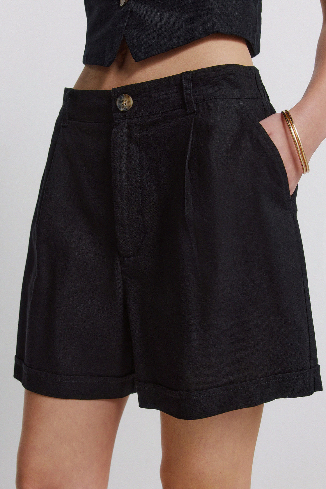 W 8.T.B.SHORT LINO CINTURON NEGRO