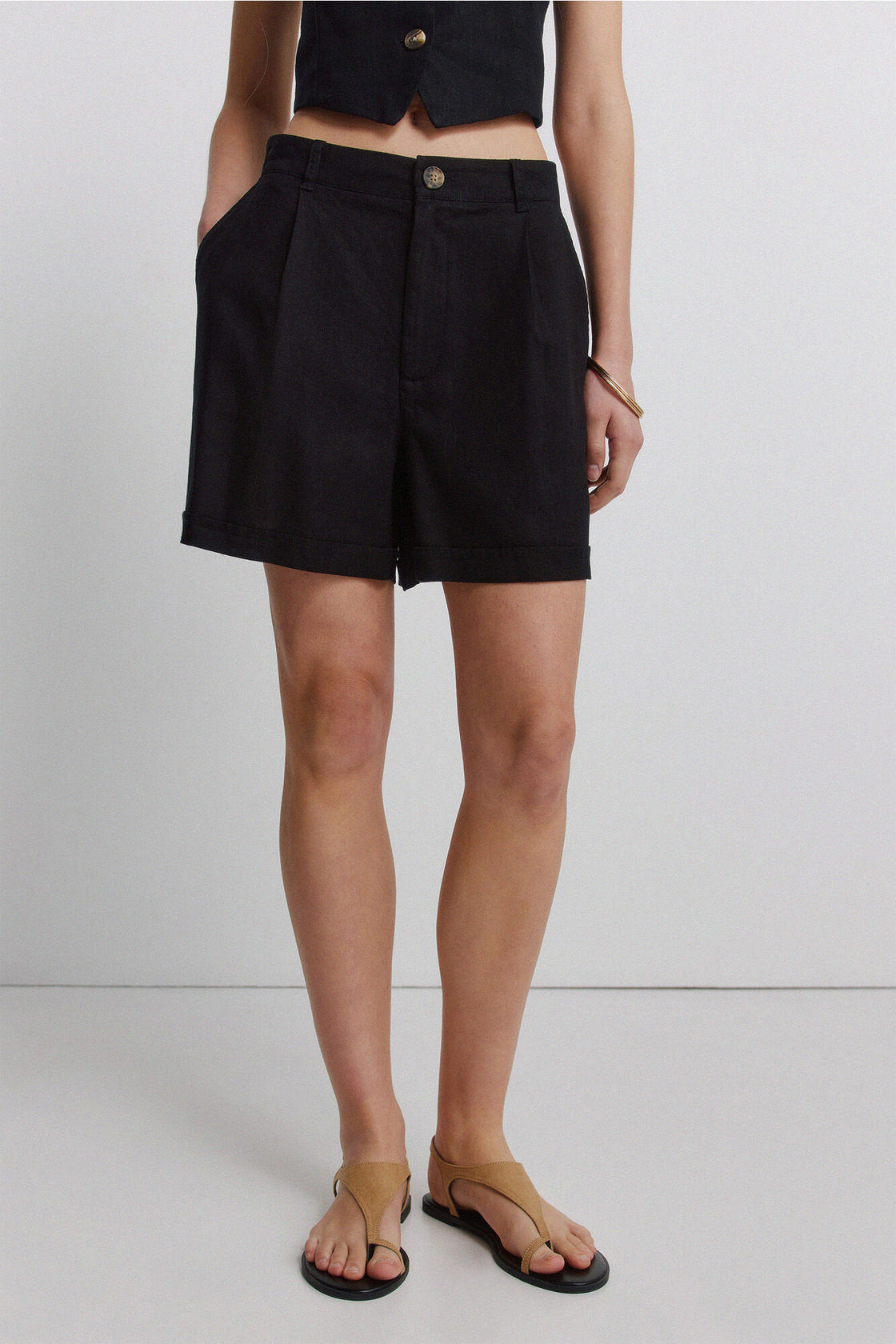 W 8.T.B.SHORT LINO CINTURON NEGRO