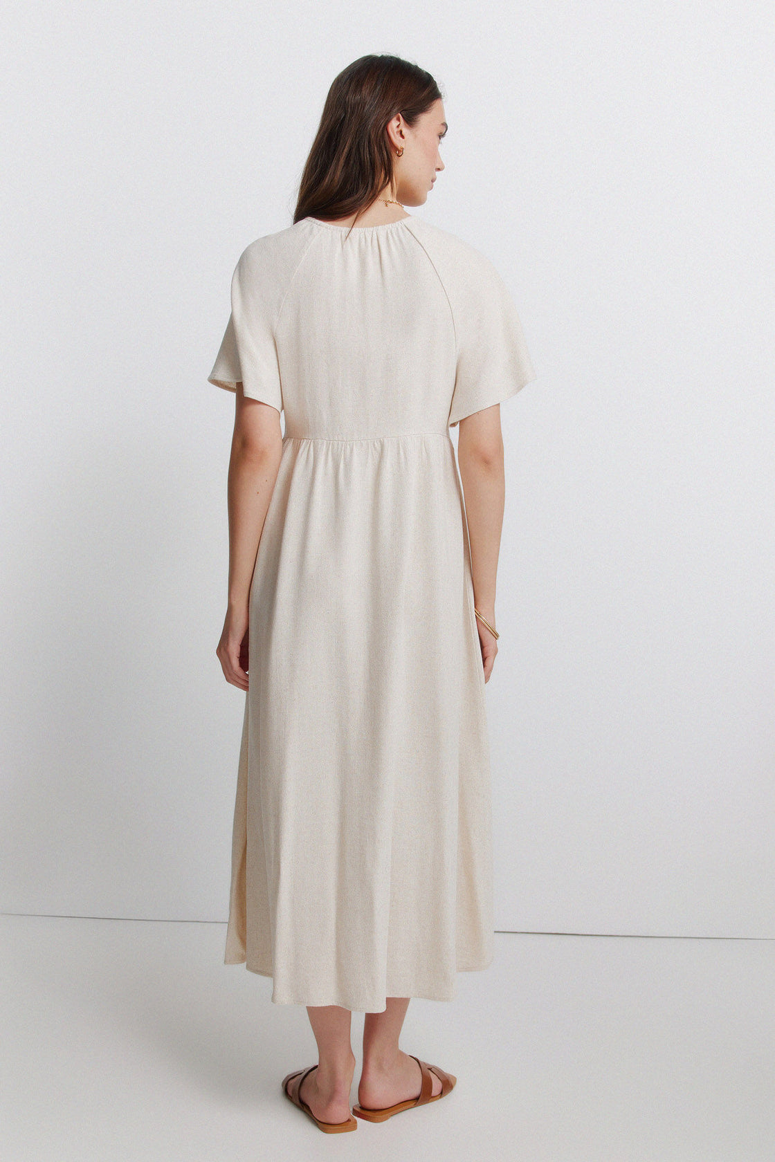 W 8.T.M.MIDI MC LINO CROCHET NATURAL