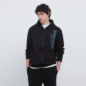 MEN KNITTED CARDIGAN W/HOOD