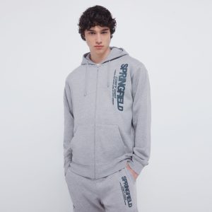 MEN KNITTED CARDIGAN W/HOOD